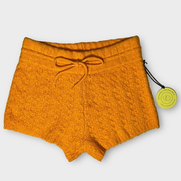 Urban Outfitters Pants - Urban Outfitters Out From Under Adeline Orange Knitted Sweater Shorts Size L